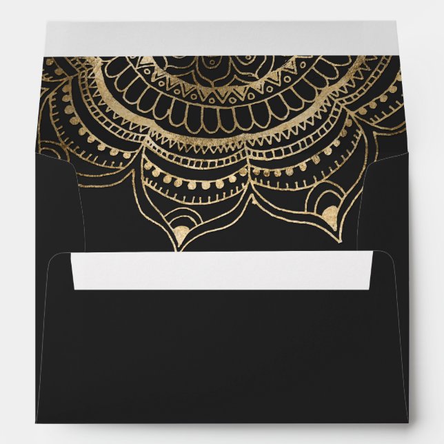 Modern gold mandala design envelopes (Back (Bottom))