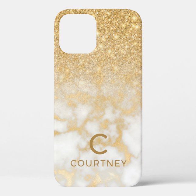 Modern Gold Marble Case-Mate iPhone Case (Back)