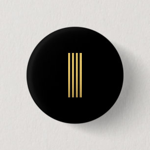 Modern Gold Monogram 1 Inch Round Button