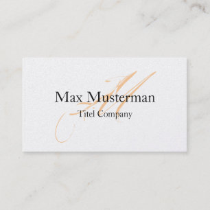 Modern gold monogram business card