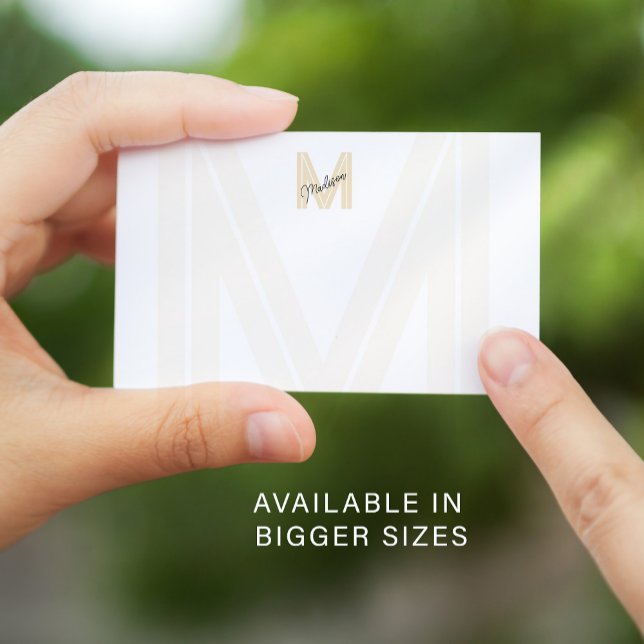 Modern gold monogram name card (Creator Uploaded)