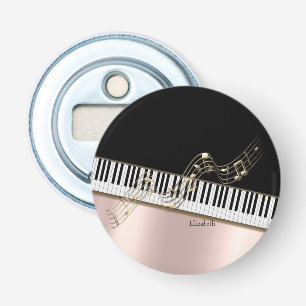 Modern Gold Music Notes,Piano Keys Rose Gold Bottle Opener
