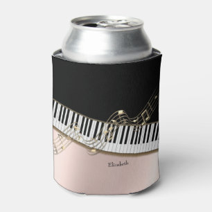 Modern Gold Music Notes,Piano Keys Rose Gold Can Cooler