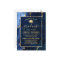 Modern Gold Navy Blue Graduation Party Invitation