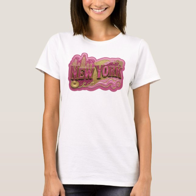 Modern Gold NEW YORK Slogan Tee (Front)
