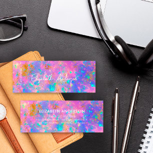 Modern Gold Opal Graduate Student Graduation Calling Card