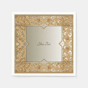 Modern Gold Ornate Napkins