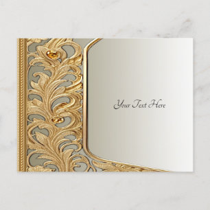 Modern Gold Ornate Postcard