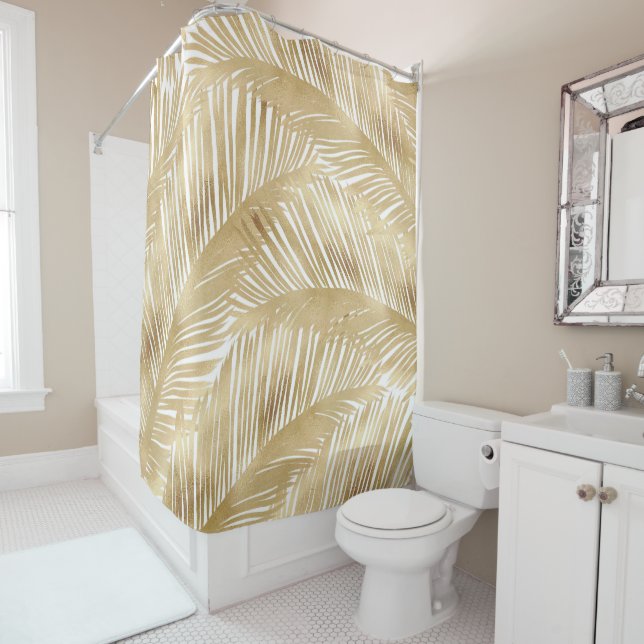 Modern Gold Palm Leaf Tropical Pattern (In Situ)