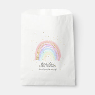 Modern Gold Pink Rainbow Baby Shower Favour Bags