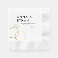 Modern Gold Rings Black and White Engagement