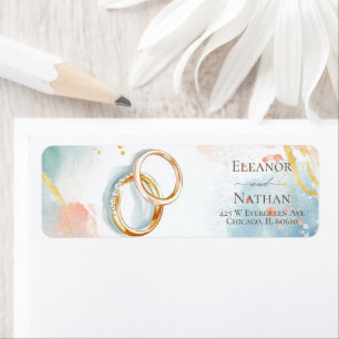 Modern gold Rings spring Wedding