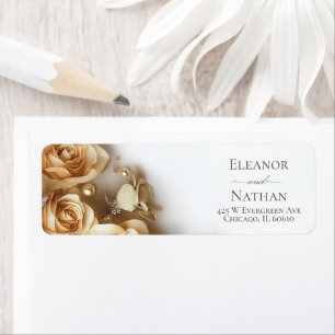 Modern Gold Roses Spring Wedding
