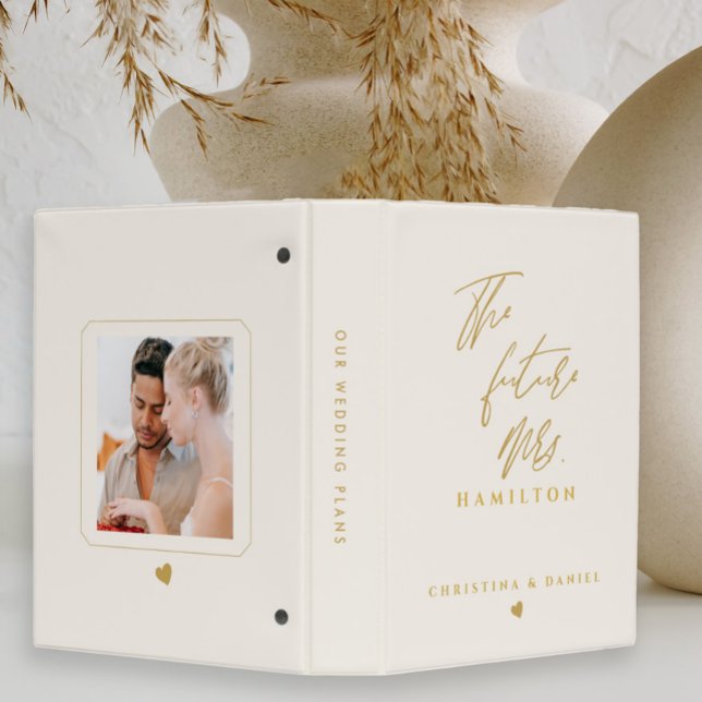 Modern Gold Script Typography Wedding Planner Binder (Creator Uploaded)