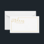 Modern Gold Script Wedding Advice and Wishes Card<br><div class="desc">Add a personal touch to your wedding with a modern script wedding advice and wishes card. This advice card features title 'words of wisdom' with details in gold script and sans serif font style with gold border on white background. Perfect for wedding, baby shower, birthday party, bridal shower, bachelorette party...</div>