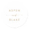 Modern Gold Script Wedding Envelope Seals