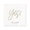 Modern Gold She Said Yes Engagement Party Napkins