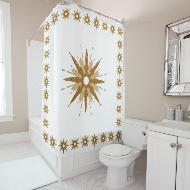 Modern Gold Starburst with Patterned Border (In Situ)