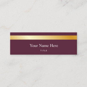 Modern Gold Striped Stylish Mini Business Card