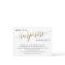 Modern Gold Stylish Script Surprise Birthday Party