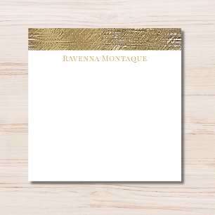 Modern Gold Texture Lined Personalized Name Card