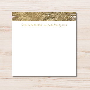 Modern Gold Texture Lined Personalized Name Card