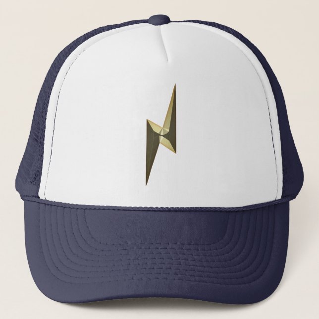 Modern Gold thunder lightning Trucker Hat (Front)