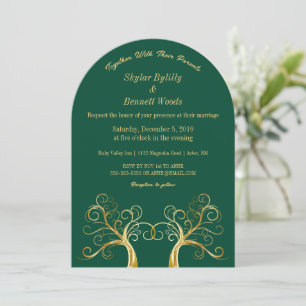Modern Gold Tree's Invitation