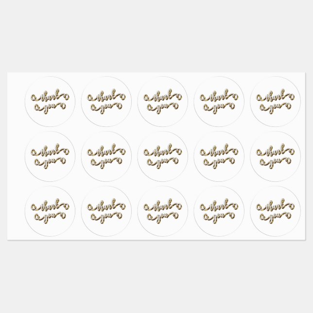 Modern Gold Typography Thank You  (Sheet)