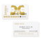 Modern gold white barber shop salon loyalty punch