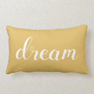 Modern Gold |White Dream Typography- Decorative Lumbar Pillow