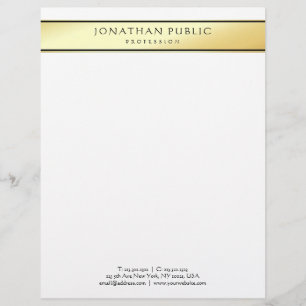 Modern Gold White Elegant Professional Template Letterhead