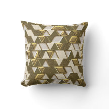 Modern Gold White Faux Metal Triangles