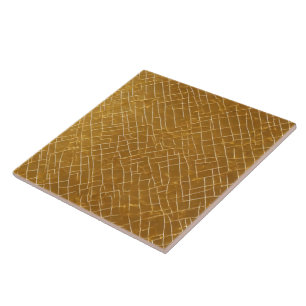 Modern Gold White Vintage Art Deco Collection Tile