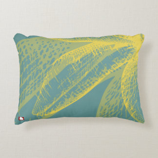 Modern  Goldden Flower Paint 1 by RD Accent Pillow