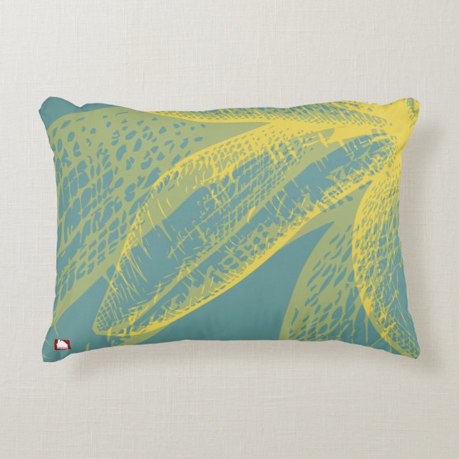 Modern  Goldden Flower Paint 1 by RD Accent Pillow (Front)