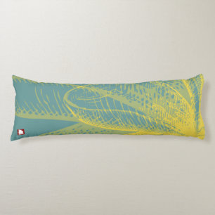 Modern  Goldden Flower Paint 1 by RD Body Pillow