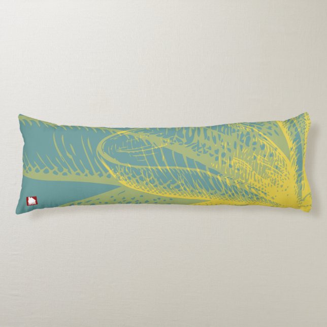 Modern  Goldden Flower Paint 1 by RD Body Pillow (Front)