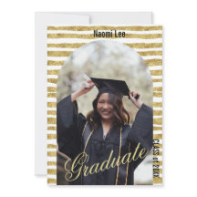 Modern Golden Arc Custom Details Graduation Party 