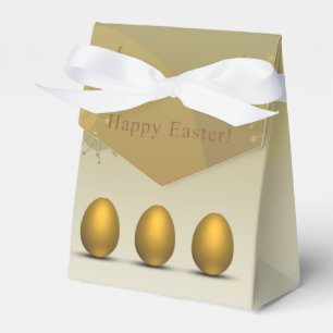 Modern Golden Easter Eggs Favor Box