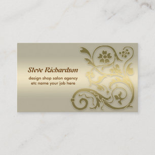 modern golden gradient business card