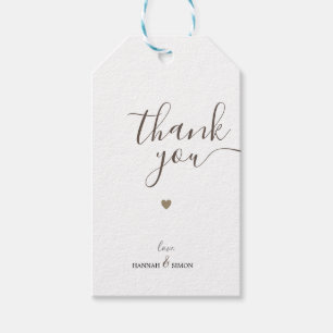 Modern Golden Minimalist Thank You Gift Tags