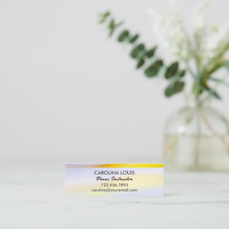 Modern Golden Ray Abstract Mini Business Card