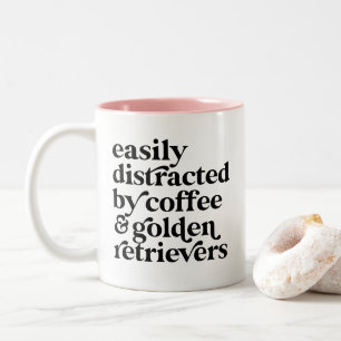 Modern Golden Retriever Lover Personalized Two-Tone Coffee Mug