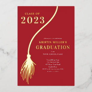 Modern Golden Tassel Graduation 