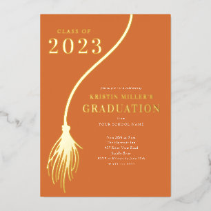 Modern Golden Tassel Graduation