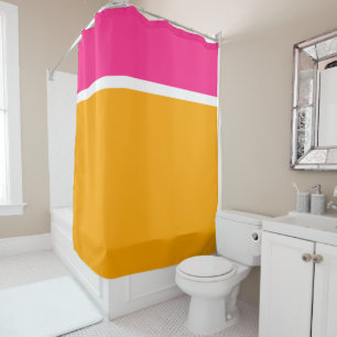 Modern Golden Yellow Candy Pink White Colour Block