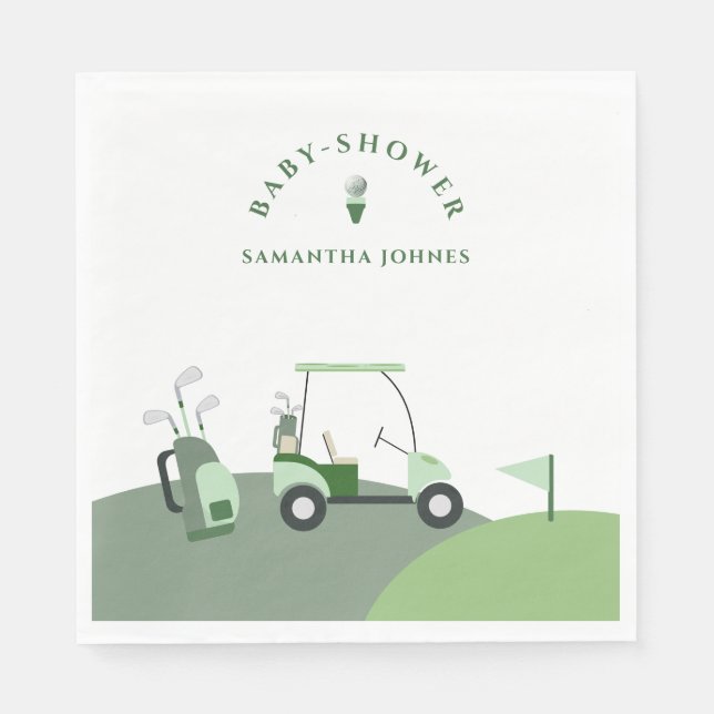 Modern Golf Baby Shower  Napkin (Front)