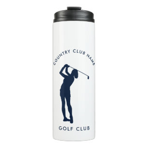 Modern Golf Country Club Navy Blue Team Swag Thermal Tumbler