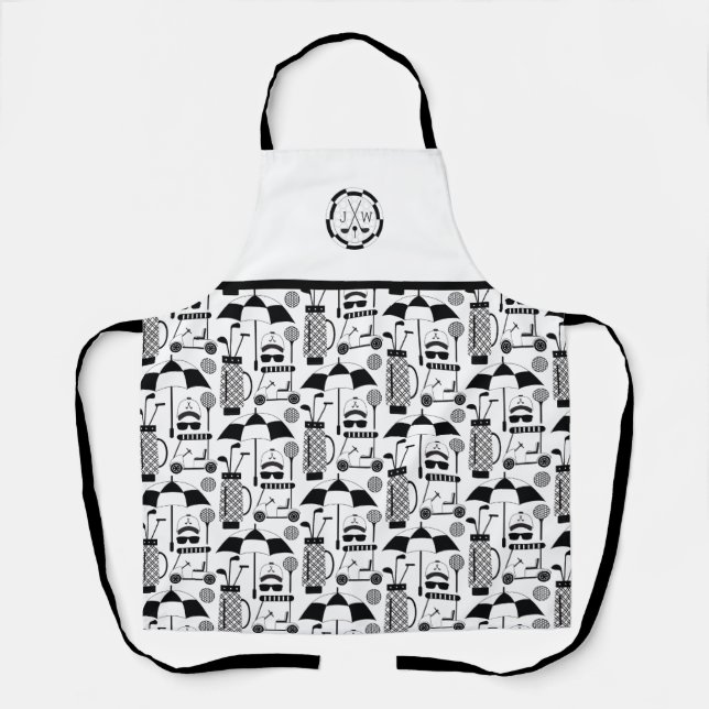 Modern Golf Equipment and Accessories Pattern Apron (Front)